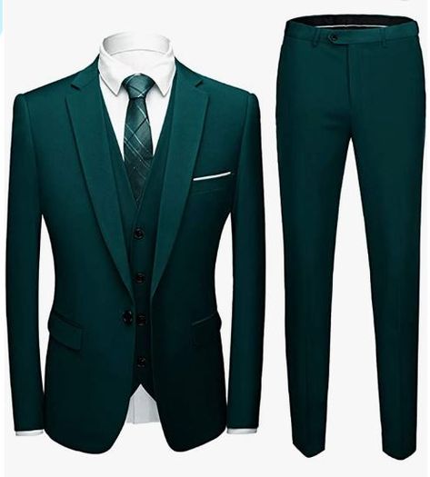 MY'S Men's 3 Piece Slim Fit Suit, One Button Jacket Blazer Vest Pants Set and Tie #AmazonFind #AmazonMustHave #SuiteandTie #Mr.Elegant #betterliv028c-20 Mens Casual Wedding, Prom Men, Mens 3 Piece Suits, Cheap Suits, Purple Suits, Slim Fit Blazer, Business Suits, Suits Clothing, Tuxedo Wedding