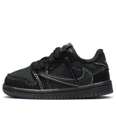 The Travis Scott x Air Jordan 1 Low OG SP 'Black Phantom' is the perfect combination of classic style and modern design. This sneaker features a black suede upper with white contrast stitching, a signature Cactus Jack logo on the tongue, and a reverse Swoosh logo for a signature Travis Scott look. The heel is adorned with a beetle motif, symbolizing progress, determination, love, and nature. Perfect for any activity, this sneaker is sure to make a statement. The Travis Scott x Air Jordan 1 Low OG SP 'Black Phantom' is a must-have for any sneakerhead. (AJ1/SNKR/Retro/Non-Slip/Basketball/Shock-absorbing) Tenis Travis Scott, Cactus Jack Logo, Travis Scott Shoes, Gym Products, Nike Retro, All Black Shoes, Cactus Jack, Swoosh Logo, Air Jordan 1 Low