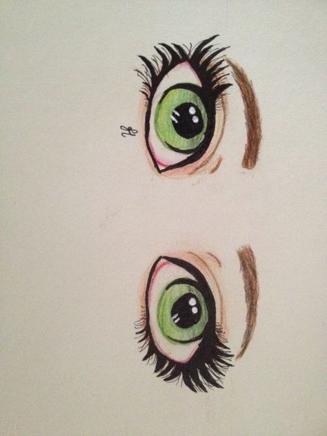 Eyes Looking Sideways Drawing, Green Eyes Cartoon, Rapunzel Eyes, Green Eyes Drawing, Disney Eyes, Cerave Moisturizing Cream, Eyes Drawing, Cartoon Eyes, Drawing Cartoon