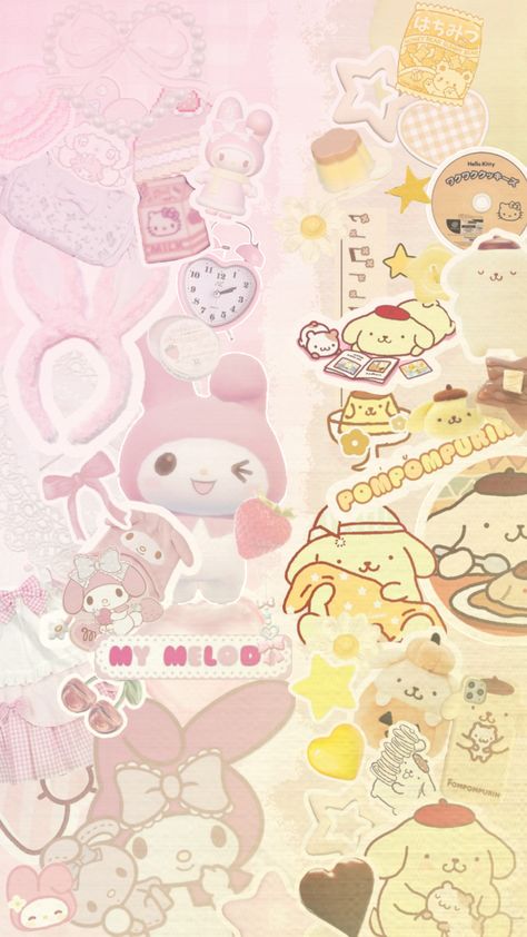 My two favs 💛🩷#sanrio #mymelody #pompompurin #wallpaper #vibes #tv #comp Pompompurin Matching Pfp, My Melody And Pompompurin, Pompompurin Wallpaper, Wallpaper Vibes, Future Wallpaper, Cute Easy Doodles, Sanrio Wallpaper, Matching Wallpaper, Her World