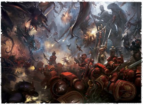 Hive Fleet Leviathan, Warhammer 40k Blood Angels, 40k Warhammer, Adeptus Astartes, Warhammer 40k Art, Space Wolves, Vs Angels, Warhammer 30k, Warhammer Art