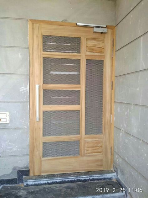 Jali Door Design, Jali Door, Wooden Window Design, Net Door, Mesh Doors, Window Grill Design Modern, Flush Door Design, High End Home, House Front Door Design