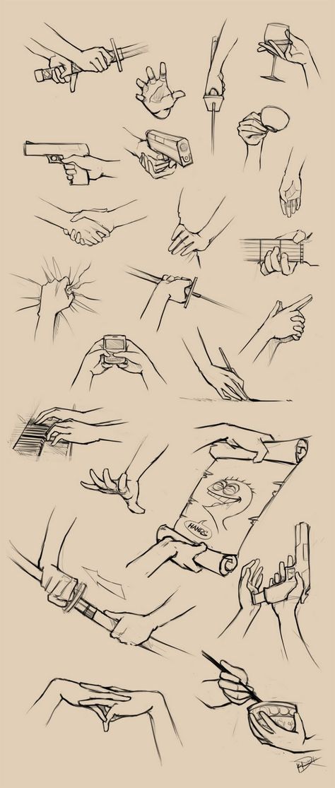 How to draw hands gripping bunch of things. I love how cheese from fosters home for imaginary friends is there Drawing Bases, Desen Realist, Drawing Things, Drawing Hands, Drawing Hair, Drawing Eyes, Výtvarné Reference, Hand Drawing Reference, Siluete Umane