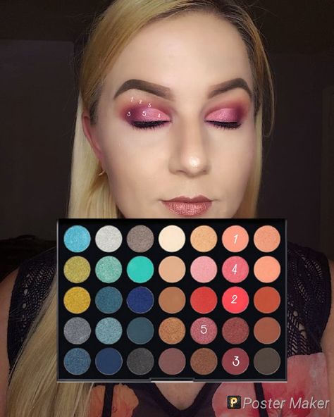 Look by number using morphes 35H palette Morphe 35h Palette Looks, Morphe Palette Looks, Black Smokey Eye Makeup, Everyday Eyeshadow, Fall Eyeshadow, Morphe Eyeshadow, Makeup Morphe, Eye Makeup Cosmetics, Pretty Eye Makeup