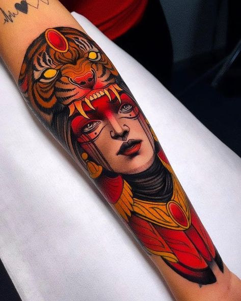 Welding Tattoo, Traditional Tattoo Arm, Neo Traditional Tattoos, Fenrir Tattoo, Neo Traditional Art, Traditional Tattoo Woman, Samurai Tattoo Sleeve, Neo Tattoo, Feminine Tattoo Sleeves