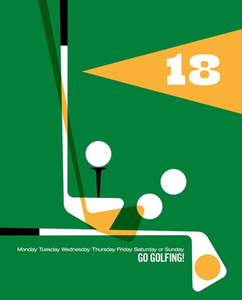 ~ Bo Lundberg Golf Flyer Design, Golf Design Graphic, Golf Typography, Golf Graphic Design, Golf Club Illustration, Golf Tournament Ideas, Virtual Golf, Golf Illustration, Golf Vector