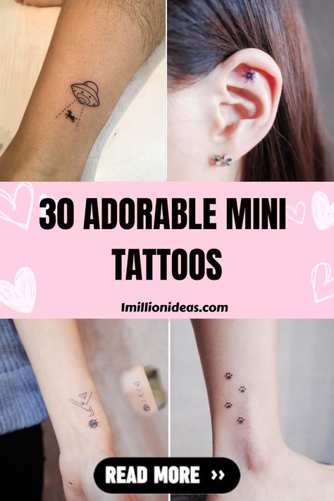 Mini tattoos are perfect for beginners. They are small, easy to cover, and require minimum maintenance. You don’t have to worry about… Cute Micro Tattoos, Micro Tattoos For Women, Micro Tattoo Ideas, Micro Tattoo, Home Tattoo, Mini Tattoos, Diy Fashion, Small Tattoos, Tattoos For Women