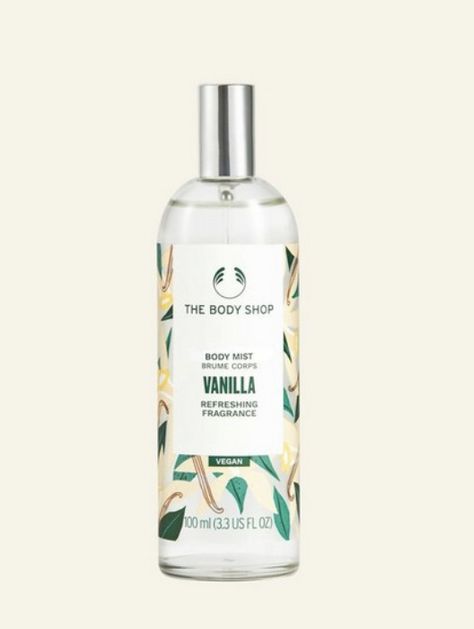 The Body Shop Vanilla, Body Shop Vanilla, Vanilla Body Mist, Vanilla Perfume, Day Wishes, Body Mist, The Body Shop, The Body, Vodka Bottle