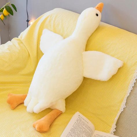 Get cosy with this adorable 50/130CM Hot Goose Plush Stuffed Soft Duck Sleeping Pillow! Perfect for snuggling up on the sofa, or as a cute addition to your child's bedroom. Comes in both bag and key charm type. 😍🛋️🦆 #PlushPillow #SleepingBuddy #KidsRoomDecor #CuteDuck #SoftToy #SnuggleTime Goose Plush, Chirstmas Decor, Animal Cushions, Big Pillows, Soft Stuffed Animals, Teddy Bear Stuffed Animal, Decoration Originale, Girlfriend Birthday, Plush Toy Dolls