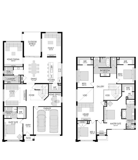 50x100 House Plans, Double House Plan, Large Family House Plan, Fowler Homes, 3 Storey House, Two Storey House Plans, 2d Floor Plan, Pool House Designs, 3d Floor Plan