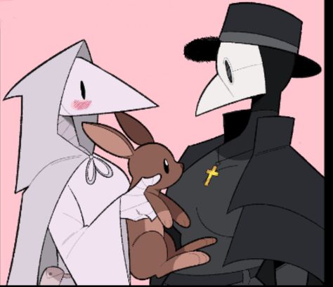 Plague Nurse And Doctor, Plauge Doctor Fanart, Plague Doctor And Nurse Art, Plague Doctor Pfp Icon, Plauge Doctor And Nurse, Plague Doctor And Plague Nurse, Plague Doctor X Plague Nurse, Plauge Doctor Pfps, Pleg Doctor Drawing