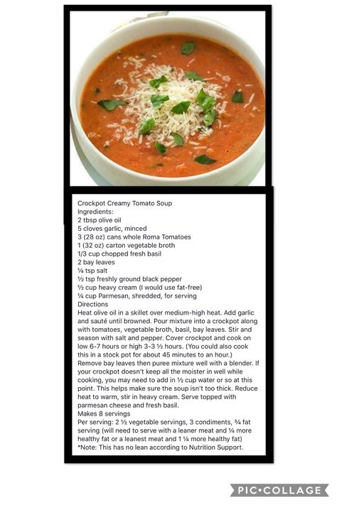 Medifast Recipes, Lean Green Recipes, Optavia Lean And Green Recipes, Optavia Lean And Green, Green Meals, Basil Soup, Creamy Tomato Soup, Tomato Basil Soup, Lean And Green Meals