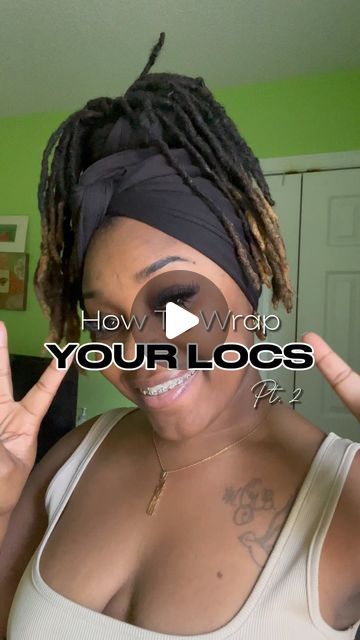 Head Wrap Styles For Locs, Long Loc Styles, Short Loc Styles, Headwrap Hairstyles, African Hair Wrap, Headwrap Tutorial, Wrap Too, Head Wrap Styles, Starter Locs