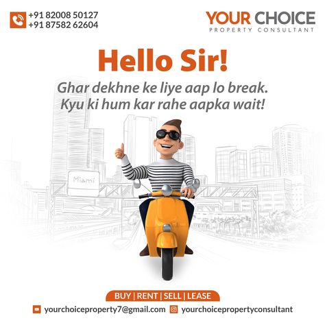 Find Your Dream Home from Your Home! Kya aap 🏠 ghar kharidna chahte ho? Kya Aap 🏠 apna ghar bechna chahte ho? Ya Or Koi Bhi Property Related Sawal Ho Ya Use Rent Pe Dena Ho 👉🏻 toh “Your Choice Property Consultancy” Apke Liye Hazir Hai. We Deal in All Kinds of Residential and Commercial Properties like Flats, Apartments, Bungalows, Office Space, Shops, Showrooms and Lands. Your Choice Property Helps You To Buy, Rent, Sell & Lease Your Property. Follow Our Social Media Website for More... Social Media Website, House Logo Design, House Logo, Buying Property, T Shirt Yarn, Home Logo, Commercial Property, Dream Home, Office Space