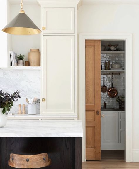 Studio Mcgee Pantry, Mcgee Home Kitchen, Mcgee House, The Mcgee Home, Mcgee Home, Colorful Kitchen Decor, Pocket Door, Cabinetry Design, Studio Mcgee