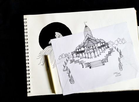 Architecture sketch of Ram Mandir ,Ayodhya, India Ayodhya Ram Mandir Pencil Sketch, Ram Mandir Drawing Sketch, Ram Mandir Ayodhya Sketch, Ram Mandir Sketch, Ayodhya Ram Mandir Drawing, Mandir Drawing, Ayodhya Ram Mandir, Ayodhya Ram, Siya Ram