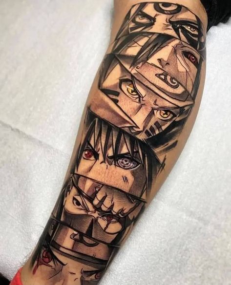 10 Incredible Naruto Tattoo Ideas That Will Leave You Inspired Kakashi Tattoo, Cowboy Bebop Tattoo, Dbz Tattoo, Pikachu Tattoo, Puzzle Tattoos, Mouse Tattoos, Men Tattoos Arm Sleeve, Forarm Tattoos, Naruto Tattoo