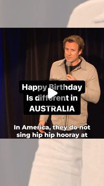 Monty Franklin on Instagram: "Birthdays in Australia are different. There’s a lot of singing. Live from Sydney Special & Australian Tour dates  link in Bio  @800pgm   #australia #america #montyfranklin #comedy #language #words #standup" Funny Australian, Family Compound, Story Video, Tour Dates, Funny Things, Comedians, Stand Up, Link In Bio, Sydney