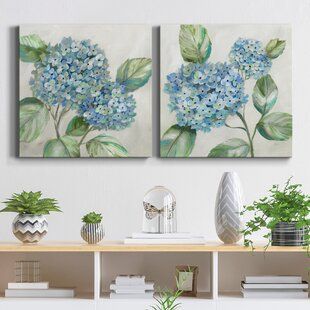 Blue Garden, Canvas Decor, Flower Wall Art, Paint Set, Painting Frames, Hydrangea, Painting Prints, Canvas Artwork, Pillow Art