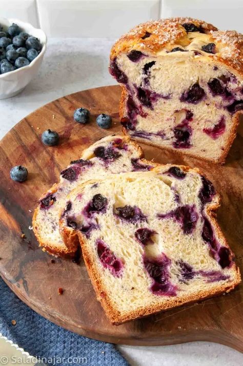 Bread Machine Blueberry Bread: Uncommonly Fresh Sally Lunn Bread, Bread Machine Recipes Sweet, Blueberry Preserves, Easy Bread Machine Recipes, Best Bread Machine, Bread Sweet, Brioche Recipe, Bread Maker Recipes, Blueberry Bread