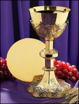 Vine Embossed Chalice and Paten Set >>> Continue to the product at the image link. Chalice Cake, Ornate Decor, Fun Wine Glasses, Wall Crosses, 24kt Gold, Wedding Service, Brass Gold, Spiritual Gifts, Wine Accessories