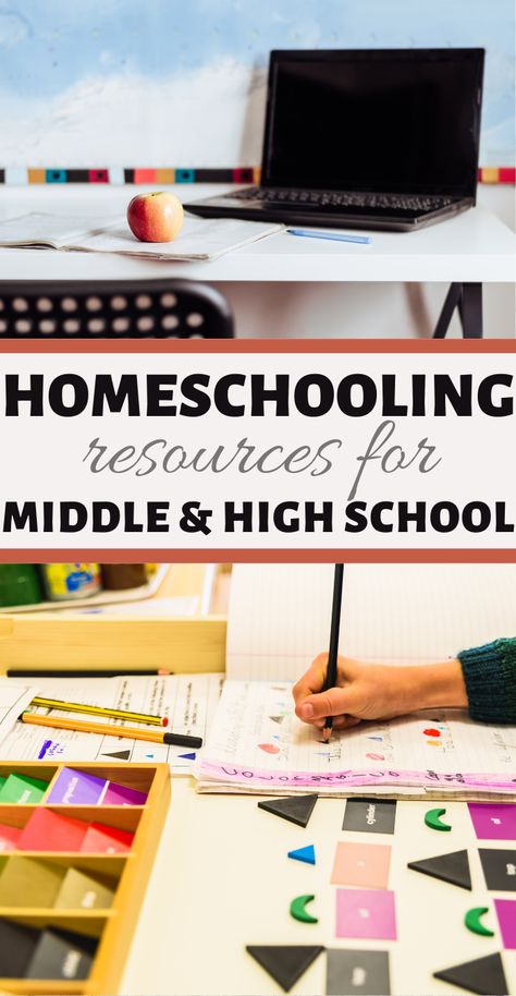 Middle School Reading List, Homeschool Middle School Curriculum, Online Homeschool Curriculum, Middle School Hacks, Homeschool Middle School, Free Homeschool Curriculum, Homeschool Supplies, Homeschooling Resources, Homeschool Education