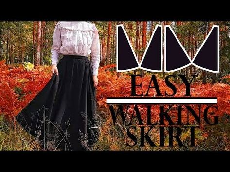 (1) My favorite method for making skirts - YouTube Victorian Walking Skirt, Skirt Sewing Pattern Free, Making Skirts, Vintage Skirt Pattern, Cottagecore Skirt, Walking Skirt, Victorian Skirt, Skirt Pattern Free, Long Skirt Fashion