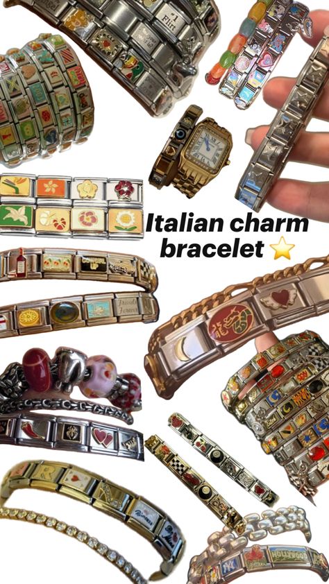 Italian Charms, Charms Bracelet, Charms, Bracelet