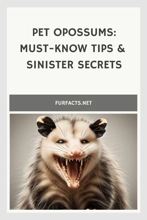 Master the Art of Pet Opossums: Must-know Tips & Sinister Secrets Opossum Pet, Possum Pet, Pet Opossum, Possum Facts, Pet Possum, Opossum Facts, Wildlife Rehabilitation, National Pet Day, World Of Darkness