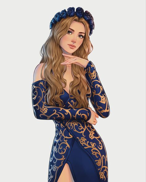 Elain Archeron Fanart, Feyre Archeron Fanart, Feyre Fanart, Elain Archeron, Sjm Universe, Sara J Maas, Roses Book, Book Fanart, A Court Of Wings And Ruin