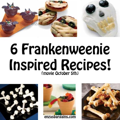 Frankenweenie Recipes! (Film Comes Out October 5th) + Cheap Movie TICKETS! Halloween Costumes You Can Make, Nerdy Nummies, Disney Dinner, Disney Movie Night, Halloween Movie Night, October 5th, Dinner And A Movie, Halloween Goodies, Dinner Themes