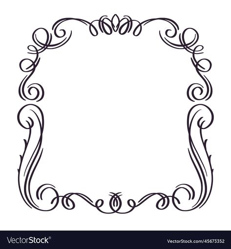 Fantasy Border, Fantasy Vintage, Ornate Border, Simple Frame, Border Frame, Gothic Victorian, Decorative Design, Design Simple, Transparent Png