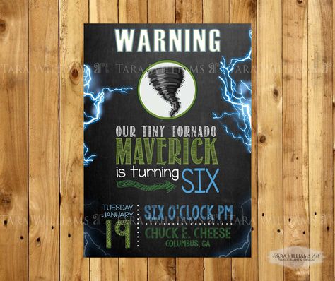 Tornado Party, Storm Chaser, Weather Storm, Celebrating Life, Digital Invite, 6th Birthday Parties, Invitation Digital, 6th Birthday, 8th Birthday