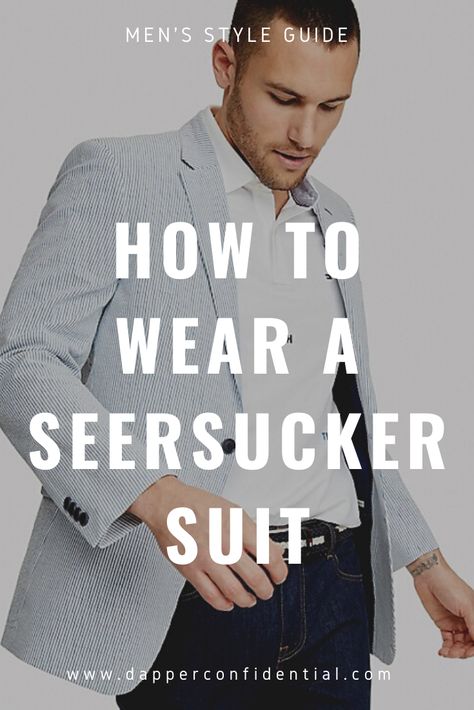 Men Seersucker Suit, Sear Sucker Suit Men, Blue Seersucker Suit Men, Seersucker Blazer Outfit Men, Seersucker Outfit Mens, Seersucker Jacket Outfit Men, Seer Sucker Suit, Gentleman Style Summer, Gentleman Style Suit