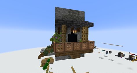 A balcony design : DetailCraft Minecraft Balcony Design, Balcony Minecraft, Minecraft Detailing, Minecraft Balcony, Survival Builds, Window Balcony, Minecraft Blocks, Minecraft Castle, Minecraft Inspiration