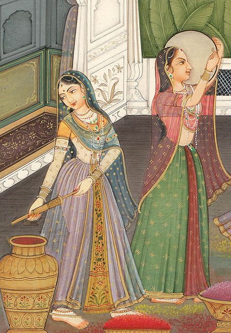 Pichwai Art Paintings, Mughal Miniature Paintings, Pichwai Art, Rajasthani Painting, Bodleian Library, Mughal Art Paintings, Composition Painting, Human Figure Sketches, Mughal Paintings