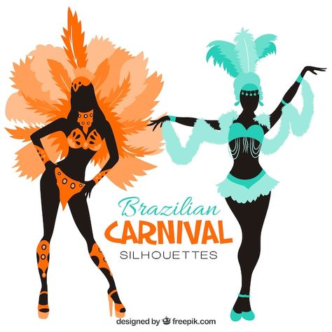 Carnival Clipart, Brazilian Carnival Costumes, Shades Illustration, Carnival Dancers, Brazilian Carnival, Caribbean Fashion, Brazil Carnival, Samba Costume, Rio Carnival