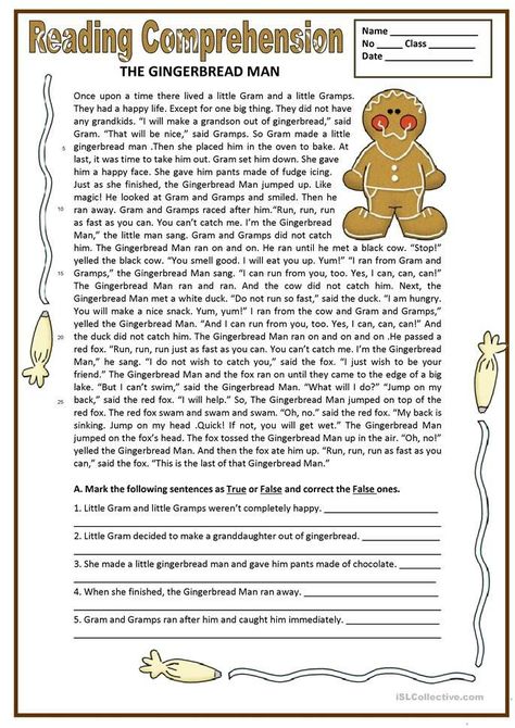 Gingerbread Coloring Pages, Christmas Reading Comprehension, Reading Comprehension Texts, 2nd Grade Reading Comprehension, First Grade Reading Comprehension, Reading Comprehension For Kids, Reading Comprehension Lessons, The Gingerbread Man, Elementary Learning