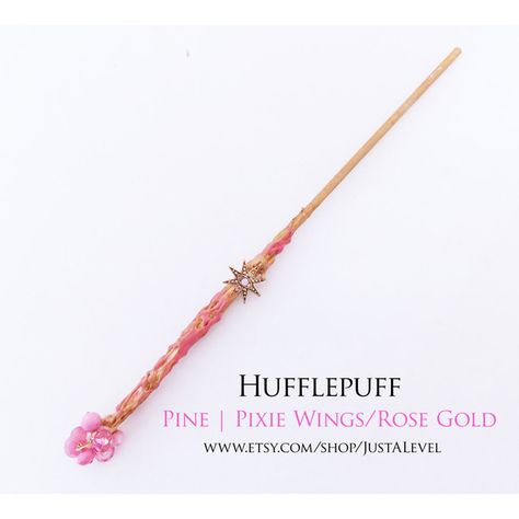 Rose Quartz Harry Potter Inspired Wand (Hufflepuff) ($25) ❤ liked on Polyvore featuring hufflepuff wand and wand Harry Potter Wands Oc, Hufflepuff Wand, Hogwarts Wands, Custom Wands, Unicorn Wand, House Hufflepuff, Harry Potter Wands, Pixie Wings, Harry Potter Oc