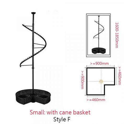 S Spiral Clothing Rack Sofa Layout, Cane Baskets, Bedroom Closet Storage, Smart Home Design, Accessories Display, Small Room Design, غرفة ملابس, Closet Designs, Closet Design