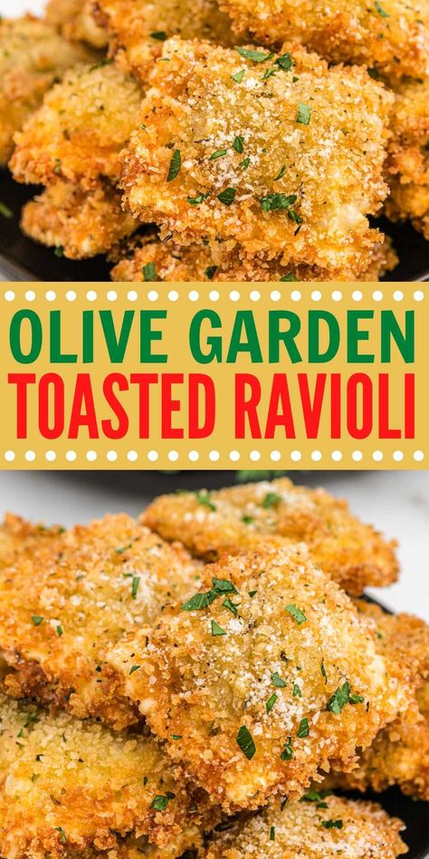 Olive Garden Toasted Ravioli Recipe - Eating on a Dime Toasted Ravioli Recipe, Italian Appetizers Easy, Fried Ravioli, Grilled Chicken Kabobs, Eating On A Dime, Toasted Ravioli, Appetizer Sandwiches, Ravioli Recipe, Pizza Recipes Easy