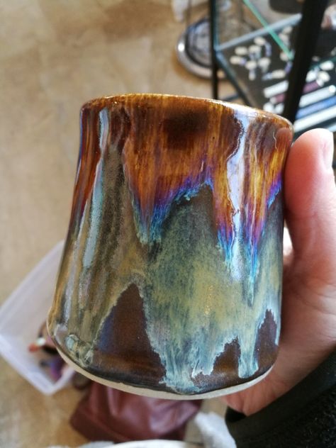 Oatmeal And Iron Lustre Glaze, Seaweed Over Rainforest Glaze, Amaco Seaweed, Seaweed Glaze, Potters Choice Seaweed, Seaweed Over Obsidian Glaze, Amaco Brent, Whimsical Pottery, Glaze Layering