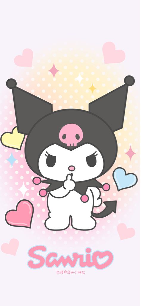 Kuromi And Friends Wallpaper, Cute Kuromi Wallpaper, Sanrio My Melody And Kuromi, Wallpaper Kuromi, Girl Birthday Themes, Kitty Drawing, Hello Kitty Backgrounds, Hello Kitty Drawing, Friends Wallpaper