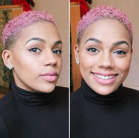 Pinks! Pink Twa, Natural Hair Short Cuts, Nappy Hair, Ethnic Hairstyles, Bald Hair, Big Chop, Cute Hairstyles For Short Hair, Short Hair Styles Easy, Short Natural Hair Styles