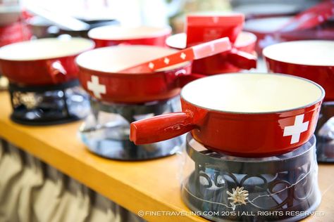 What to buy in Gruyères, Switzerland: Cheese and Fondue Set - Besides the cheese, it is a good place to buy a fondue set - www.finetraveling.com Switzerland Cheese, Switzerland Mountains, Fondue Set, Travel Bug, Zermatt, What To Buy, Plastic Cup, Travel Aesthetic, Mountain View