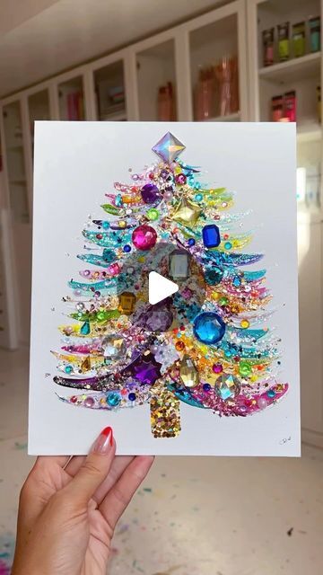 CHELSEA BAUGH on Instagram: "🎄Is it too early to start Christmas Trees?? 🤓" Christmas Ball Ornaments Diy Craft Ideas, Christmas Lights Bottle, Paint Therapy, Jewel Christmas, Christmas Ball Ornaments Diy, Free Christmas Crafts, Grandma Camp, Xmas Inspiration, Jewelry Pics