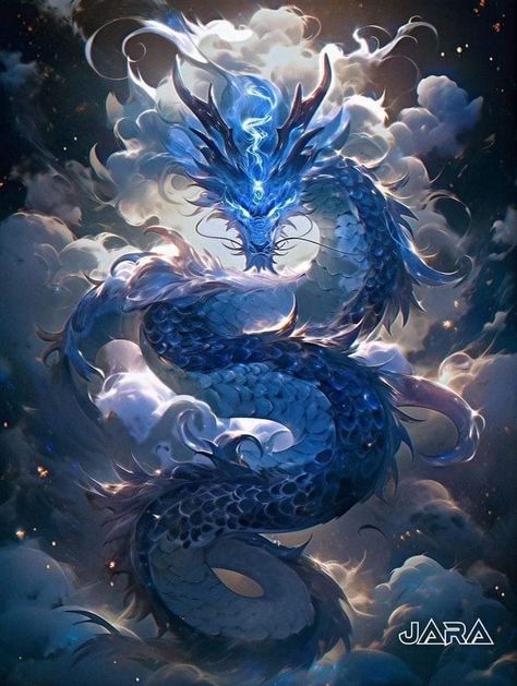 Legendary Pictures Wallpaper, Elemental Dragon Art, Element Dragons, Cosmic Dragon, Galaxy Dragon, Azure Dragon, Moon Dragon, Mystical Dragon, Chinese Dragon Art