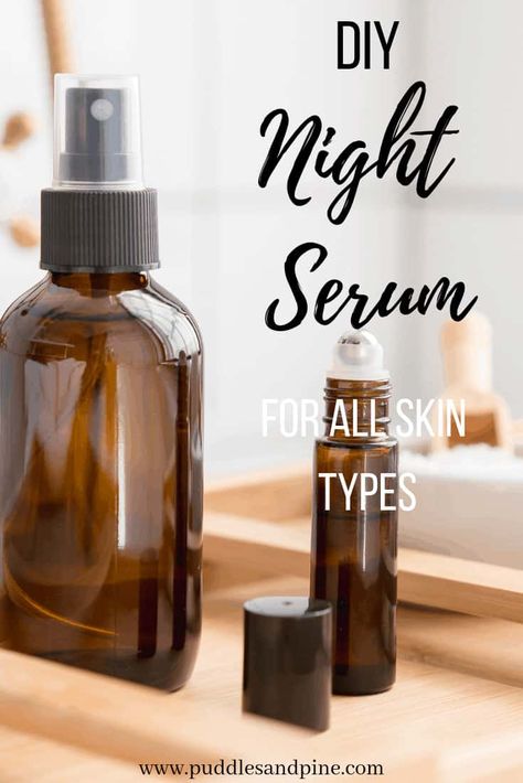 Diy Face Serum, Oil Cleansing, Homemade Diy, Night Serum, Diy Skin Care, Diy Skin, Homemade Skin Care, Anti Aging Skin Products, Aging Skin Care