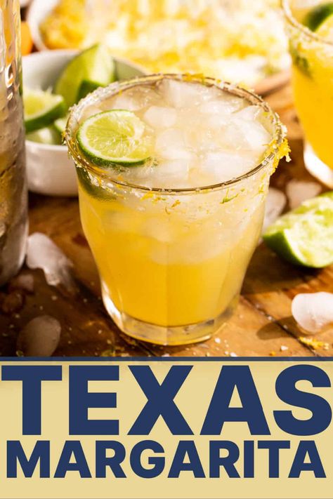 Texas Margarita Recipe, Mexican Alcoholic Drinks, Texas Margarita, Original Margarita Recipe, Citrus Margarita, Cadillac Margarita, Agave Margarita, Margarita Tequila, Mexican Cocktails