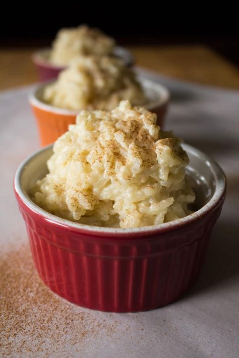 Eggnog Rice Pudding • Just Two Ingredients! Best Rice Pudding Recipe, Rice Pudding Recipe Easy, Creamiest Rice Pudding Recipe, Baked Rice Pudding, Easy Eggnog, Rice Pudding Recipes, Rice Pudding Recipe, Baked Rice, Flavored Rice